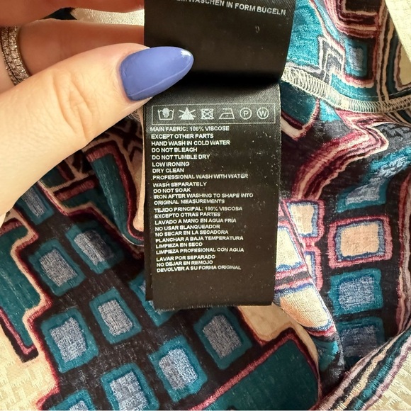 ba&sh - Mandie Midi Dress - Blue Multi - Picture 8 of 16